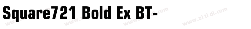 Square721 Bold Ex BT字体转换
